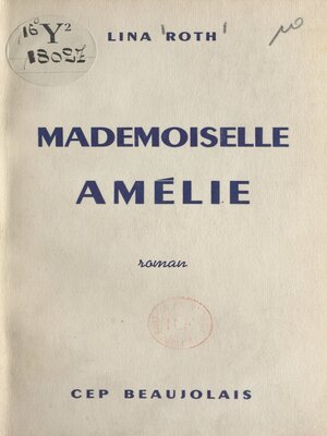 cover image of Mademoiselle Amélie